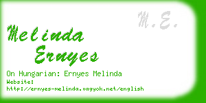 melinda ernyes business card